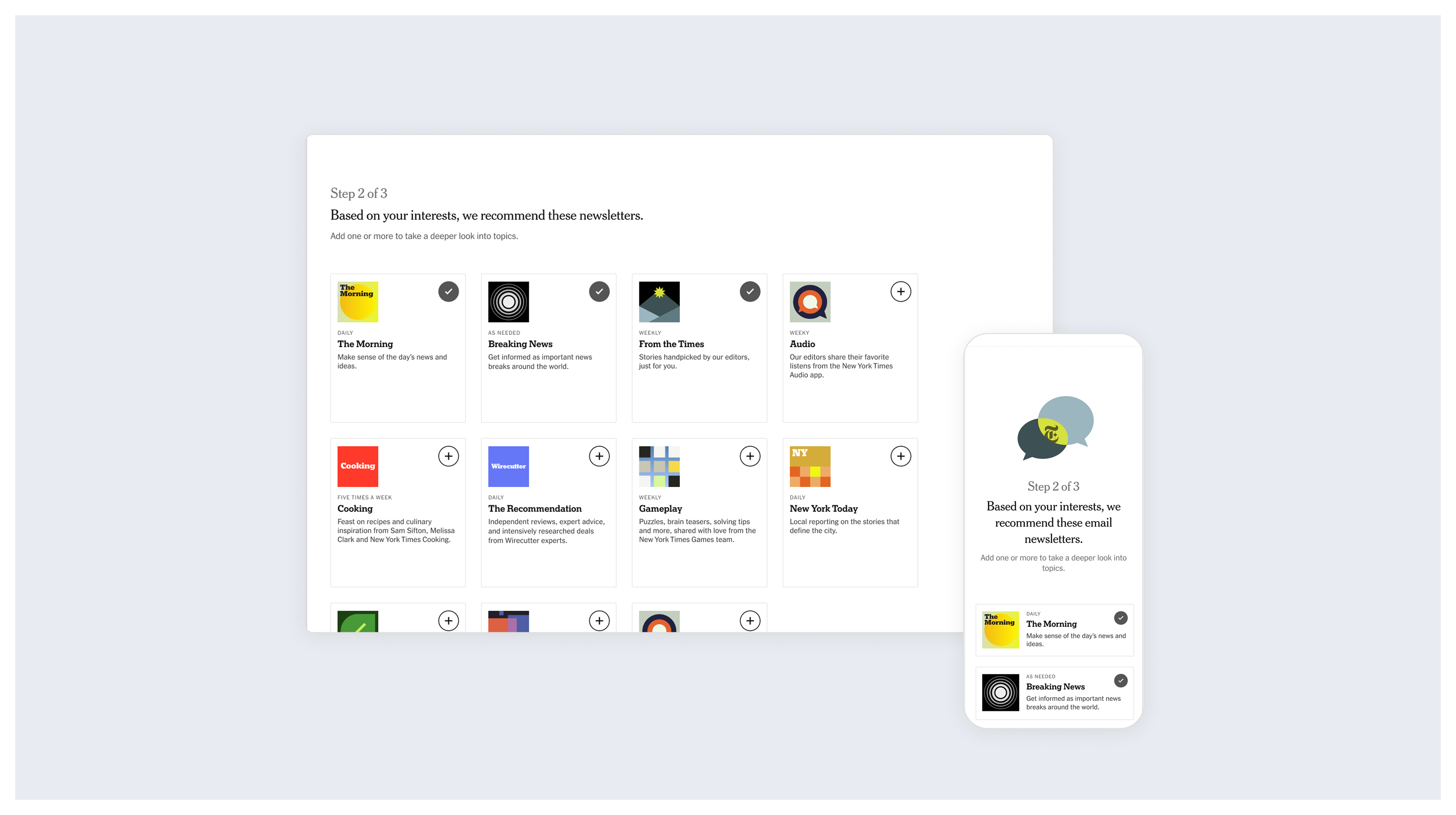 NYT onboarding samples